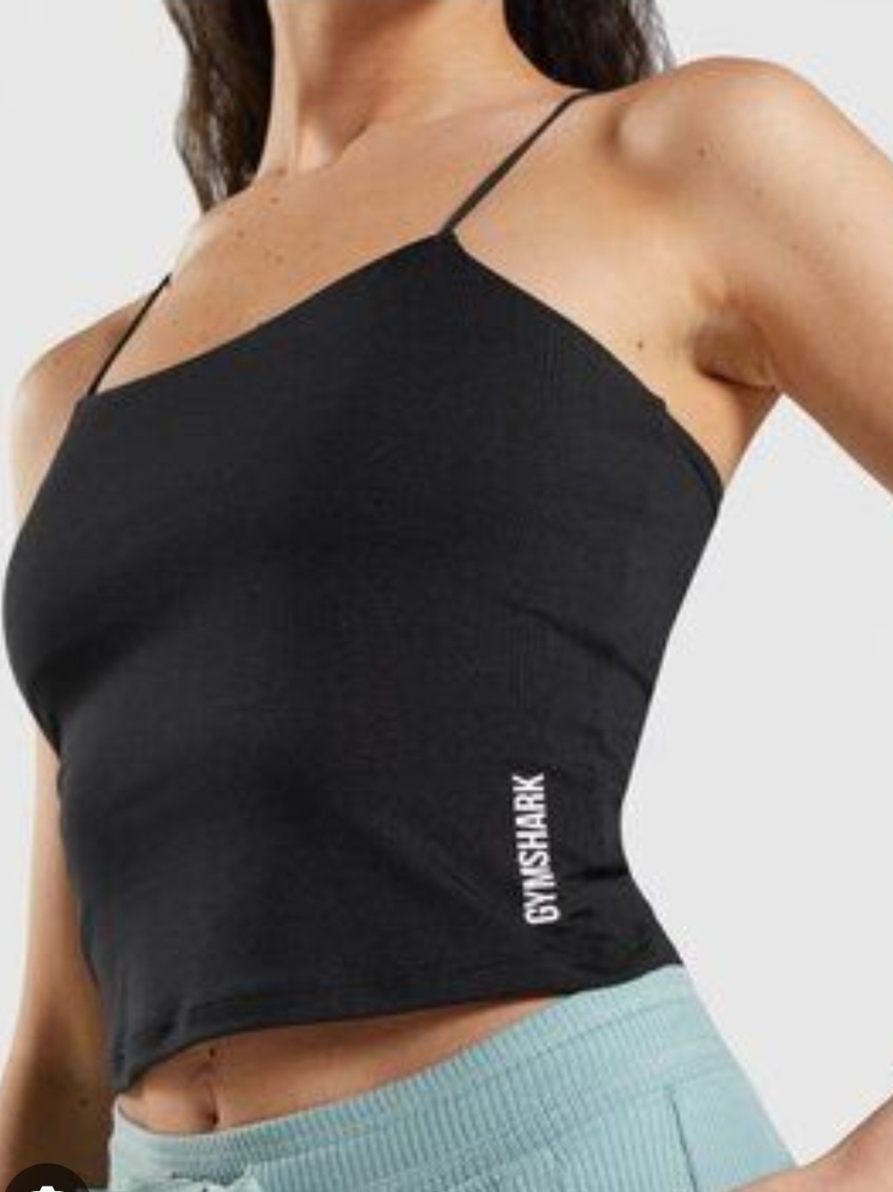 Gymshark Black Ribbed Cami Tank Top - Women's